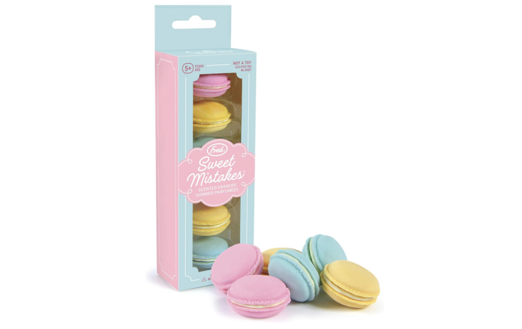 genuine fred scented macaron erasers set, kids stocking stuffers